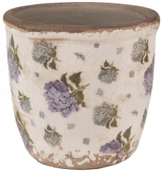 Set 2 ghivece flori ceramica Hortensii 11x10 cm 