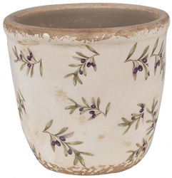 Set 2 ghivece flori ceramica Masline 11x10 cm 