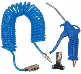 Set de suflat cu pistol furtun spiralat cuplaje 10ATM 