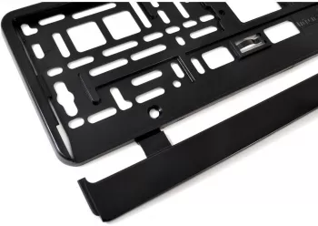 Suport numar inmatriculare negru 52.3 x 11cm 