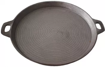 Placa de gratar rotunda cu manere 33x3 cm 
