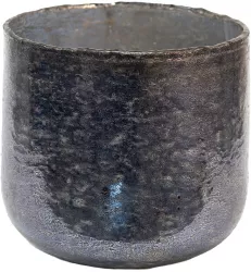 Vaza flori sticla gri 19x17 cm 