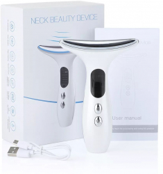 Aparat Pentru Tratament Gat Fata si Decolteu 4 in 1 Alhena® Lifting Anti Rid Masaj facial Electrostimulare Intinerirea Pielii Sti 