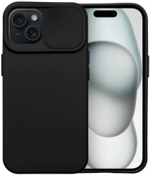 Husa Compatibila cu Apple iPhone 15 Plus iberry Slide Case Negru 