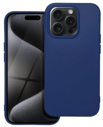 Husa Compatibila cu Apple iPhone 15 Pro iberry Candy Soft Albastru Inchis 
