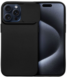 Husa Compatibila cu Apple iPhone 15 Pro iberry Slide Case Negru 