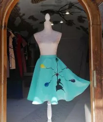 Fusta pictata cu balerina 