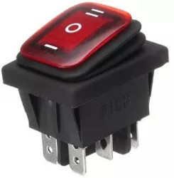 Intrerupator rectangular cu 3 pozitii iluminat LED waterproof pentru utilaje Off-Road ATV SSV QUAD Scuter Motocicleta 
