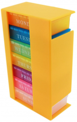 Organizator de medicamente Zola® pentru 7 zile plastic multicolor 14.2x8.5x4.6 cm 