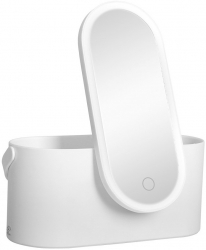 Organizator pentru cosmetice Zola® cu oglinda LED alb 24x11.5 cm 