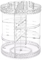 Organizator rotativ pentru cosmetice si bijuterii UBX plastic 28x21.5 cm transparent 