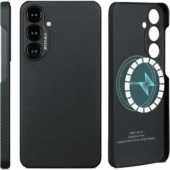 Husa Pitaka MagEZ 4 600D Aramida pentru Samsung Galaxy S24 Plus MagSafe Negru/Gri 
