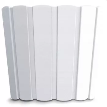 Ghiveci decorativ de flori rotund alb 12 L 28.5x25.6 cm Boardee Basic 