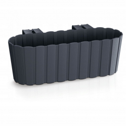 Jardiniera decorativa suport plastic antracit 4.9 L 38.3x21.2x13 cm Boardee Hook 