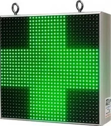 Cruce de farmacie cu LED 32x32 cm - panou publicitar cu leduri programabile pentru vitrina 