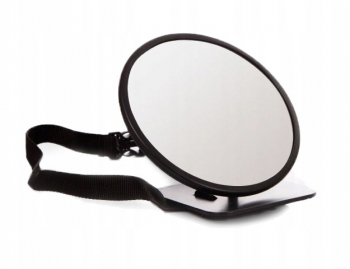 Oglinda rotativa Zola® pentru observarea copilului in timpul calatoriei neagra 360 grade 19 cm 