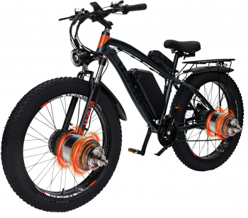 GUNAI GN88 Bicicleta electrica Adult 2000W 48V 23Ah 26 Fat EBike Top 50KM/H - Negru 