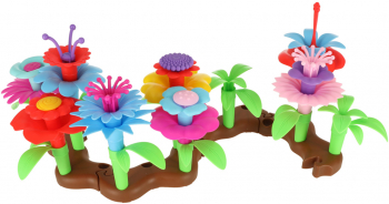 Joc creativ de construit Zola 48 elemente gradina cu flori de primavara multicolor 