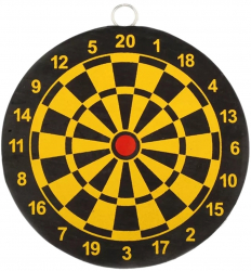 Joc Darts Zola® cu doua fete 6 sageti incluse 24 cm galben/negru 