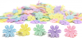 Joc de construit pentru copii Zola® in forma fulgilor de nea multicolori din plastic 700 bucati 2.7 cm/piesa 