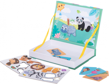 Joc educativ pentru copii Zola® magnetic cutie depozitare stil geanta 51 de magneti Animale 