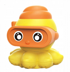 Jucarie interactiva pentru copii Zola® model caracatita plastic 8x8x7 cm galben 