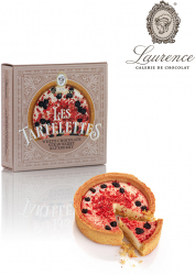 Mini Tarta cu Ciocolata alba Afine si Capsuni Laurence Chocolate 100g 