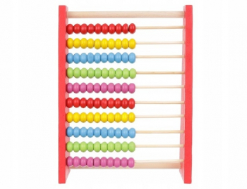 Numaratoare Zola® din lemn cu 10 randuri multicolore si picior de sustinere 