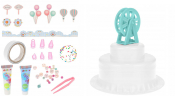 Set complet decorare tort Zola® tort aniversal accesorii incluse 