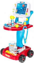 Set de jucarie micul doctor Zola® cu carucior sunete si lumini 18 piese 