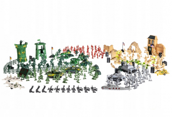 Set figurine militare Zola® cu tancuri corturi cazemata 