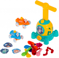 Set jucarie pentru copii Zola® masinutele zburatoare lansator baloane nava spatiala 
