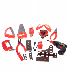 Set unelte de jucarie Zola® bricolaj 17 piese rucsac depozitare 22 x 21 x 6 cm 
