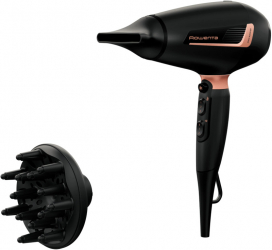 Uscator de par Rowenta Pro Expert CV8830F0 2200W tehnologie Ionic Booster 3 setari de temperatura inel de agatare Negru Maro 