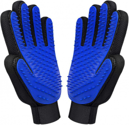 Set 2 manusi INVINCIO Pet pentru periat sau masat caini si pisici potrivite pentru blana lunga sau scurta perii de silicon delicat cu pie 