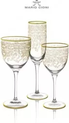Bourgogne pahar sampanie placat cu aur