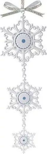 Decoratiune Craciun 3 stelute din portelan jasper 