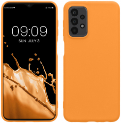 Husa Kwmobile pentru Samsung Galaxy A23/Galaxy A23 5G Portocaliu Silicon 57804.150 