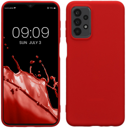 Husa Kwmobile pentru Samsung Galaxy A23/Galaxy A23 5G Rosu Silicon 57804.208 