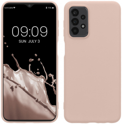 Husa Kwmobile pentru Samsung Galaxy A23/Galaxy A23 5G Roz Silicon 57804.225 