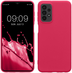 Husa Kwmobile pentru Samsung Galaxy A23/Galaxy A23 5G Roz Silicon 57804.77 