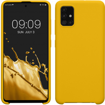 Husa Kwmobile pentru Samsung Galaxy A51 Galben Silicon 51197.165 