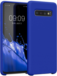 Husa Kwmobile pentru Samsung Galaxy S10 Albastru Silicon 47732.134 