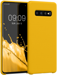 Husa Kwmobile pentru Samsung Galaxy S10 Plus Galben Silicon 49028.165 