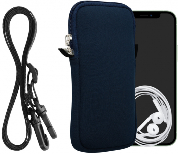 Husa Universala Kwmobile pentru telefon XXL 7 inch Albastru Neopren 58700.5.116 