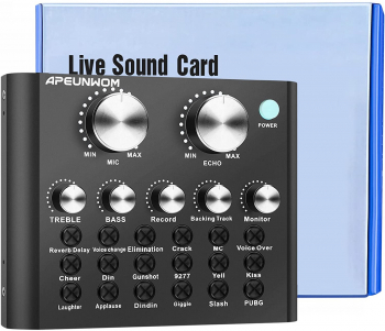 Placa de sunet V8 bluetooth 5.0 mixer streaming audio controler dJ Schimbator de voce compatibila cu telefon mobil chitara PC computer 