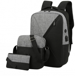 Set 3 in 1 rucsac/geanta si plic Zola® compartimente si buzunare spatioase bretele reglabile inchidere fermoar orificiu suplimenta 