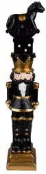 Figurina Spargatorul de Nuci polirasina neagra aurie alba 6x5x23 cm 