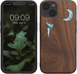 Husa Kwmobile pentru Apple iPhone 13 Multicolor Lemn/Silicon 55953.16 