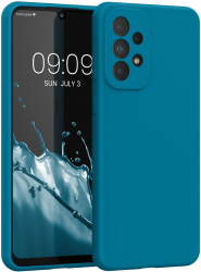 Husa Kwmobile pentru Samsung Galaxy A33 5G Albastru Silicon 57833.224 